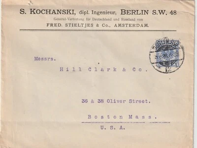 Alemania S. Kochanski Berlín a Hill Clark & Co., Boston Mass. Foto 1 de 2