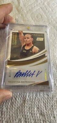 UFC 2021 Panini Immaculate Autograph HS-VSH Boollet Valentina Shevchenko 01/10  - Image 1 of 4