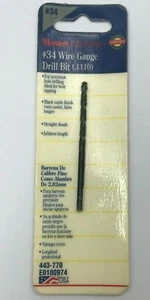  Punta da trapano calibro filo #34 acciaio alta velocità ossido nero  - Foto 1 di 1