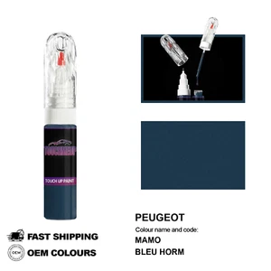 PARA PEUGEOT BLEU HORM MAMO Retoque Pintura Pluma Cepillo Fix Kit Scratch Chi... - Imagen 1 de 8