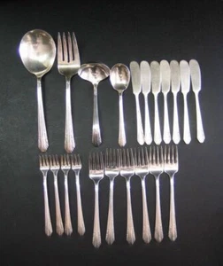 Cubiertos/cubiertos vintage de 21 piezas Rogers IS plateados para servir "S" monog - Imagen 1 de 11