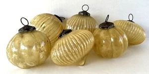Adornos de Navidad Estilo Bola Oro Mercurio Vidrio Juego de 6 Redondos y Cebolla - Imagen 1 de 8