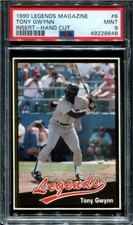 PSA 9 MINT 1990 LEGENDS MAGAZINE TONY GWYNN #6 PADRES 28648 B160