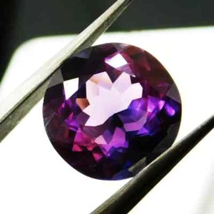 7 Ct Natural Purple Sapphire Loose Gemstone Certified Round Shape - Picture 1 of 5