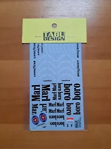 McLaren M23 Option Decals Tabu Design 1/20 TABU-20085 - Foto 1 di 2