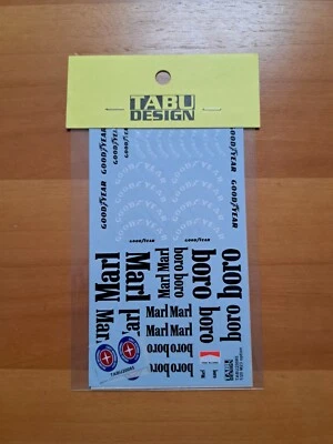 McLaren M23 Option Decals Tabu Design 1/20 TABU-20085 - Immagine 1 di 2