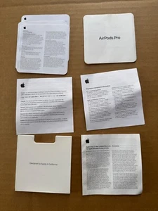 Original Apple Airpods Pro Handbuch Sicherheitshinweise andere Papiere gebraucht - Bild 1 von 1