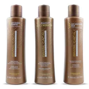 Brasil Cacau 300ml Kit Dry Damaged Frizzy Hair Treatment Brazilian Hair Therapy - Picture 1 of 1