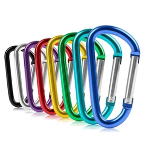 Aluminum Carabiner D Ring, Caribeener Clips, Spring Snap Hook for Keychain - Picture 1 of 20