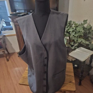 Stafford Vest Mens xlarge Polyester V-Neck grey Button Sleeveless - Picture 1 of 5