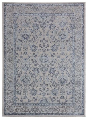 2x3 United Weavers Blue Bordered Petals Door Mat 2601 10260 - Aprx 1' 11" x 3' - Image 1 of 2