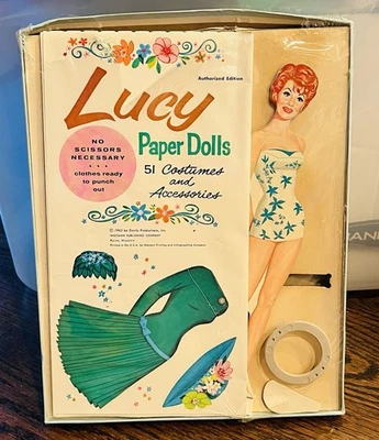 1963 LUCY Paper Dolls MIP Lucille Ball I Love Lucy TV Show 60's Vintage Original - Image 1 of 4