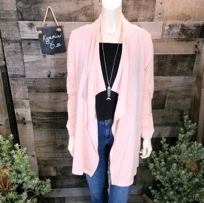 NWT New Fresh Produce Blush Pink Weekenders Cardigan Sweater Size Medium M - Image 1 of 4