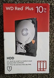 WD Red Plus 3.5" SATA III Internal NAS Hard Drive #WD100EFGX-SPCPLN0 - Photo 1/2