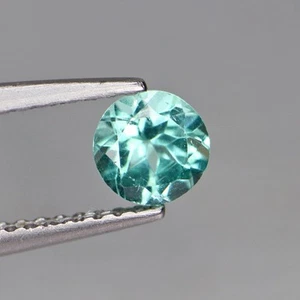 0.55 Cts Exquisite Round Cut Unheated Brazil Natural Apatite Loose Gemstone - Picture 1 of 2