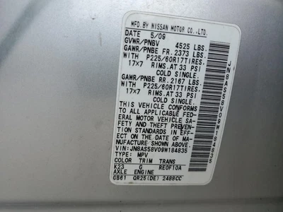 Alternador usado compatible con: Nissan Rogue QR25DE 2009 2,5 grado A Foto 1 de 4