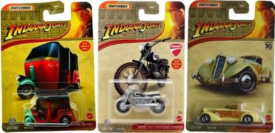 Matchbox Indiana Jones Die-Cast  1:64 scale Ducati Motorcycle Tuk Tuk 2024 NIB - Image 1 of 4