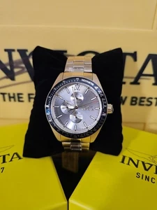 Orologio Uomo Invicta Aviator Storm Oro (48860) NUOVO - 45mm, Quadrante Argento - Foto 1 di 8