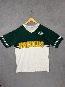 VINTAGE Green Bay Packers Mens Shirt Large 90s Lee Sports NFL Football V Neck - Picture 1 of 10