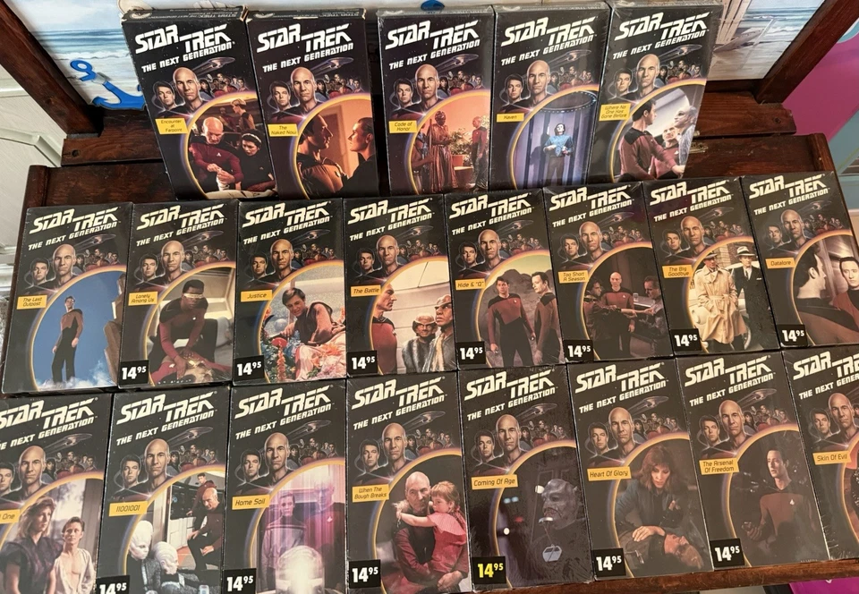 Star Trek The Next Generation Sealed (except 2) VHS Tapes Lot 47 - Image 1 of 4
