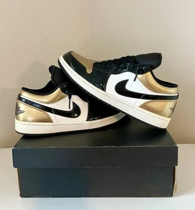Nike Air Jordan 1 Puntera Baja Dorada CQ9447-700 Para hombres 10.5 Zapatos - Imagen 1 de 8