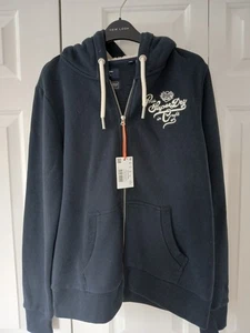 Brand New Ladies navy SUPERDRY Hoodie Size 12 - Picture 1 of 6