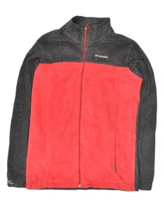 COLUMBIA Womens Fleece Jacket UK 18 XL Red Colourblock Polyester ZK04 - Picture 1 of 3