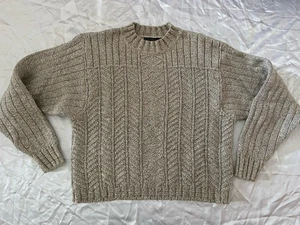 Liz Wear Size Small Beige Pullover Sweater Cotton Light Brown Sweater  - Picture 1 of 7