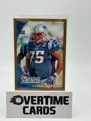 2010 Topps - Vince Wilfork #214 Gold Border #'d /2010 - Image 1 of 2