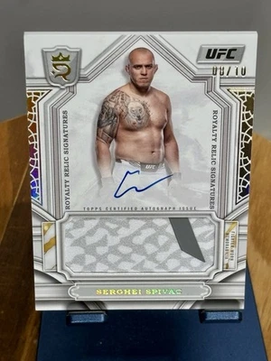 2024 Topps Royalty UFC Serghei Spivac Royalty Relic Signature Patch Auto /10 - Image 1 of 2