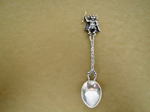 Vintage Silber mexikanisches Sammlerstück Krieger Souvenier LÖFFEL 3,5" Länge - Bild 1 von 5