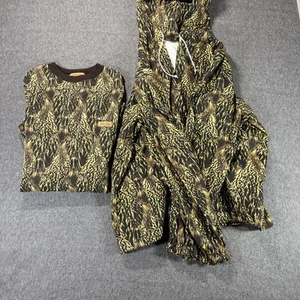 Vintage Feather Flage Shirt and Zip up Mens 2XL Camo Ducks Hunting Made USA 90s - Picture 1 of 13