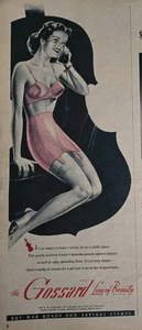 1944 Womens Pink Gossard Girdle Garters Bra Guards against fatigue Vintage ad - Picture 1 of 1