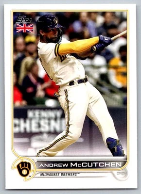 2022 Topps UK Edition Andrew McCutchen Milwaukee Brewers #163 - Image 1 of 2