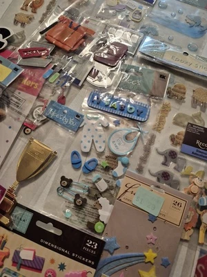 Sticker Lot - Flowers Scrapbooking 3D Stickers - Floral Spring over 60pc - Image 1 of 4