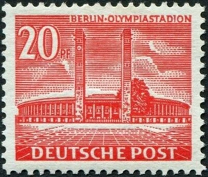 BERLIN (Western Sectors) 1953 20pf bright scarlet SGB42b mint VF MH FG - Picture 1 of 2