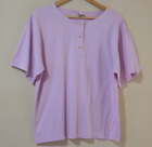 HABAND Women's Short Sleeve Top T Shirt Size Large Pink Lightweight #p58-53