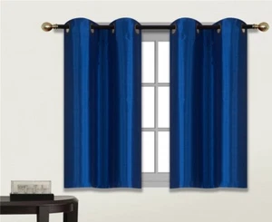 2 PANELS Bedroom Half Window Curtain & KITCHEN WINDOW TIER 36" BLACKOUT D24 - Picture 1 of 81