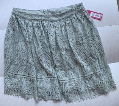 Falda de Encaje Forrada Xhilaration Talla Mediana NUEVA Verde Menta Boho Foto 1 de 4