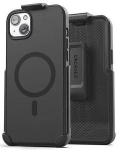 iPhone 14 Belt Clip Case, Slim MagSafe Compatible Cover with Holster Black - Picture 1 of 7