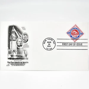 Sobre de cubierta de sello postal Pan-American Inverts 2001 primer día de emisión - Imagen 1 de 2