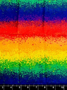 Tina Scrap 9"x21" Stripes Tie Dye Rainbow Colorful Pride LBGT Cotton Fabirc - Picture 1 of 1