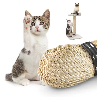 Kratzbaumseil 6mm 8mm 10mm - Sisalseil NATUR Sisal Seil für Kratzbäume