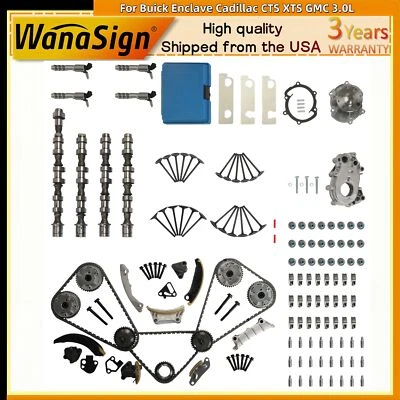 Engine Rebuild Kit Camshafts Kit Fit For Buick Enclave Cadillac CTS XTS GMC 3.0L - Image 1 of 4