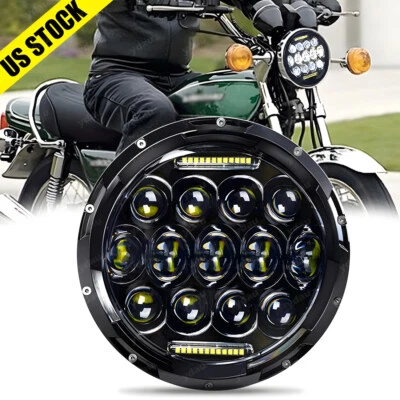 Projetor de farol LED de 7 polegadas para Kawasaki KZ650 KZ750 KZ1000 Vulcan 500 1000 - Imagem 1 de 4