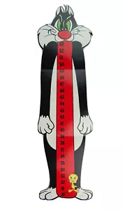 Sylvester Tweety Looney Tunes Cartoon 1977 Kid Wall Height Growth Size Chart VTG - Picture 1 of 6