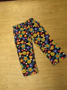 Beeposh Melissa $ Doug pajamas Fluffy Smiley Face Flowers Peace Sign Groovy - Picture 1 of 4
