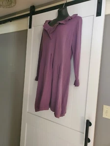 Vestido Tyler Böe Púrpura Cachemira Mezcla Algodón Volantes Suéter XL Tejido - Imagen 1 de 9