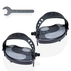 9/16 Inch Thread Replacement Exercise Bike Pedals With Durable Pvc Straps Heavyd - Picture 1 of 7