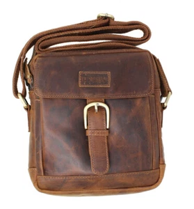 Leder Umhängetasche Schultertasche Minibag Crossbag Ledertasche Damen Herren - Bild 1 von 6